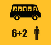 6 + 2 fős autóbusz rendelés